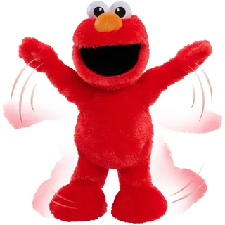 Sesamstraße Elmo Slide Singing and Dancing 35.6 cm Plush Pretend Play Interactive Toy Kids Toys for Ages 2 Up by Just Play