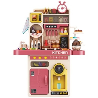 Spielküche mit 93 TLG. Zubehör, Spülbecken, Kinderherd, Licht, Sound, Spielzeugküche - Die Kinderküche Tony in Rosa ist perfekt für Kids ab 3 Jahren