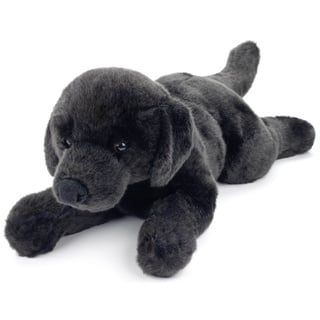 Uni-Toys Kuscheltier Labrador, liegend - versch. Farben - 40 cm - Plüsch-Hund - Plüschtier, zu 100 % recyceltes Füllmaterial schwarz