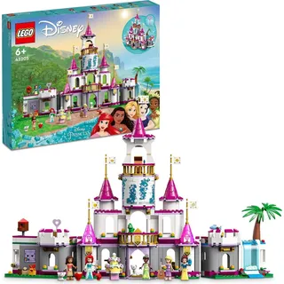 LEGO | Disney Princess Ultimatives Abenteuerschloss, Prinzessinnen-Schloss-Spielzeug, baubares Haus mit Mini-Puppen wie Ariel, Vaiana, Tiana, Gesch... - Bunt