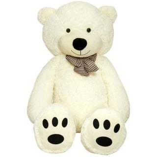 TEDBI Teddybär 200cm | Farbe Creme | Groß XXL Teddy Bear Gigant Plüschbär Stofftier Kuscheltier Plüschtier Größe XL Cremebär Teddi Bär