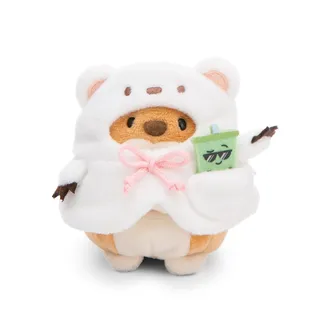 NICI MYMOCHI Kuscheltier Set - Kuscheltier Hund Hiro 8 cm mit Bubble Tee und Eisbärkostüm, Flauschiges Stofftier zum Kuscheln, Spielen und Liebhaben - 61146