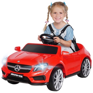 Actionbikes Motors Kinder Elektroauto Mercedes Benz Amg GLA45 - Lizenziert - Rc 2,4 Ghz Fernbedienung - Softstart - SD-Karte - USB - MP3 - Elektro Auto für Kinder ab 3 Jahre (GLA45 Rot)