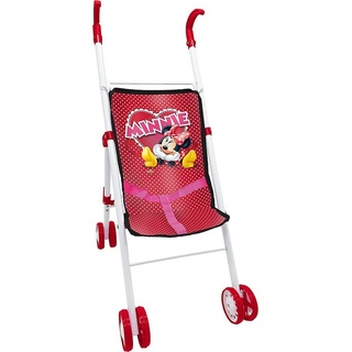 Disney Puppenwagen Disney Minnie Maus Buggy Puppenwagen in Rot, Klappbarer Spielzeug Kinderwagen für Mädchen ab 3 Jahren rot