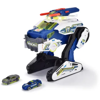 Dickie Toys Rescue Hybrids Polizei-Fahrzeug Police Bot (35 cm) - futuristisches Polizeiauto (groß) mit Transform-Funktion & weiteren Features, Spielzeug mit Licht & Sound für Kinder ab 3 Jahren