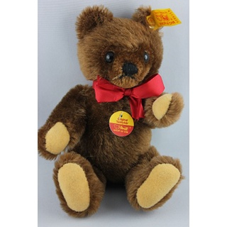Steiff - 0206/18 - Original Teddybär, 18cm, Mohair, braun, voll beweglich, Druckstimme