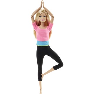 Barbie Made to Move - Bewegliche Gelenke für realistische Posen und Bewegungen, sportliches Outfit und Lange Blonde Haare, ideal für Rollenspiele und Kreativität, ab 3 Jahren, DHL82