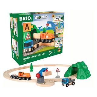 BRIO® Güterzug mit Kran Starter-Set 33878 Spielzeugeisenbahnen