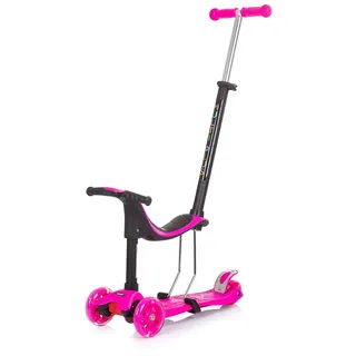 Chipolino Kinderroller 3 in 1 Multi Plus 3 Räder, Laufrad, Roller, LED-Lichter pink