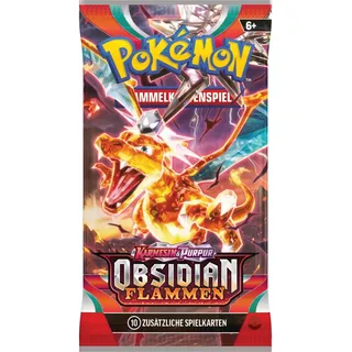 Pokémon Karmesin & Purpur Obsidian Flammen Booster - 10 zufällige Karten