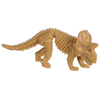 Marabellas Shop Spielfigur Dinosaurier Fossilien ca. 4 x 8 cm Ausgrabungsset Dino Skelett, verschiedene Modelle beige Triceratops