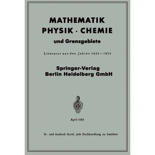 Mathematik Physik · Chemie und Grenzgebiete: Buch von Springer Verlag