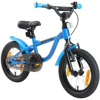 LÖWENRAD Kinder Fahrrad ab 3-4 Jahre, 14 Zoll Rad, Blau - Blau