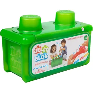 GOLIATH Jelly Blox Stash & Stack (2-in1 Aufbewahrungskoffer), Bauspielzeug ab 2 Jahren, mit 30 Sensorische Bausteine, Konstruktion Spielzeug für Kinder