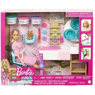 Mattel GJR84 - Barbie - Spielset mit Puppe und Zubehör, Wellness, Spa-Station