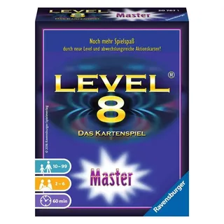 Ravensburger 20767 - Level 8 Master, Kartenspiel ab 10 Jahren, Gesellschaftsspiel für 2-6 Spieler, Familienspiel, Zahlenfolge, Master Version