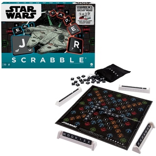 Mattel Games HBN60 - Scrabble Star Wars Brettspiel, Familienspiele und Wortspiele, ab 10 Jahren - deutschsprachig