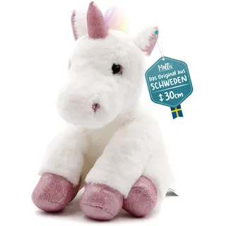 Mollis Kuscheltier - Kuscheleinhorn - 30 cm - Regenbogen - Plüschtier-Einhorn - Kinder-Kuscheltier - weiches Stofftier für Kinder und Babys