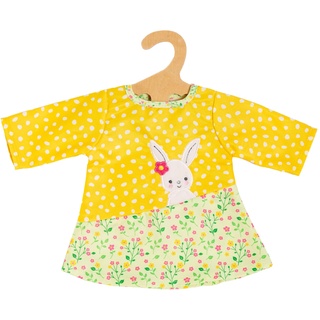 Heless 1355 - Puppenkleidung im Design Bunny Lou, Tunika-Kleid mit Hasenapplikation und Blumenmuster für Puppen und Kuscheltiere der Größe 28-35 cm