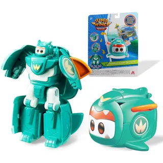 Super Wings Transformations Supercharged Tino Pet, ca. 6 cm große Spiel-Figur für Kinder, Spielzeug-Flugzeug und Roboterfigur für 3+ Jahre Alten Jungen Mädchen