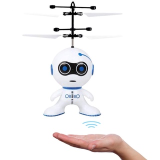 BSTCAR Fliegendes Roboter Spielzeug,IR Sensor Hubschrauber Roboter Flugroboter mit LED-Licht Mini Fliegendes Robote Helicopter Outdoor-Spiel für Kinder