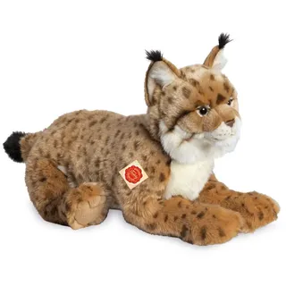 Kuscheltier TEDDY HERMANN "Luchs liegend, 45 cm" Plüschfiguren braun Kinder zum Teil aus recyceltem Material