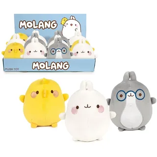 Molang 760024634 Kawaii und Molang, Plüschtier, 16 cm, süßes Plüschtier, zufälliges Spielzeug, offizielles Molang, weich und flauschig, kuschelig, ab 0 Jahren