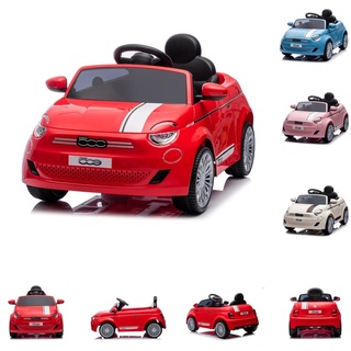 Chipolino Kinder Elektroauto Fiat 500 Fernbedienung, Sicherheitsgurt, MP3, USB rot