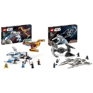 LEGO 75364 Star Wars New Republic E-Wing vs. Shin Hatis Starfighter & 75348 Star Wars Mandalorianischer Fang Fighter vs. TIE Interceptor Set