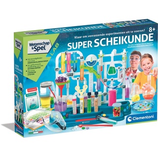 Clementoni - 56172 - Wissenschaft & Spiel - Super Chemie - Niederländische Sprache, Wissenschaftliche Experimente, Lernspiele 8-12 Jahre, Made in Italy