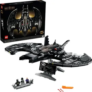 LEGO 76161 BATMAN 1989 Batwing Sammlerset für Erwachsene mit exklusiven Minifiguren - Schwarz/Grau