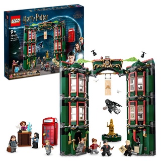 LEGO 76403 Harry Potter Zaubereiministerium, Modulares Set zum Bauen mit Umwandlungsmechanismus und 9 Minifiguren inkl. Harry, Ron und Hermine als ...