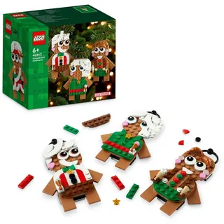 LEGO Lebkuchenmännchen Set, Spielzeug für Kinder ab 6 Jahren, Mädchen und Jungen, Geschenkidee zu Weihnachten, Hängende Deko, Perfektes Accesso... - Beige