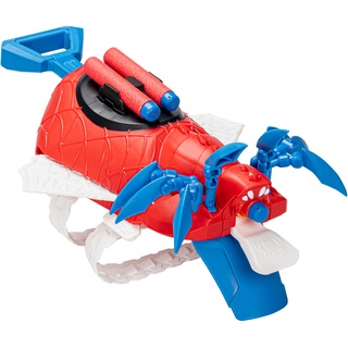 Hasbro Mech Strike Mechasaurs Spider-Man Arachno Blaster, NERF Blaster mit 3 Darts, Rollenspielzeug