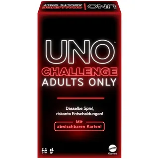 Mattel Games - UNO Challenge Adults Only - Kartenspiel für Erwachsene, +18 Spiel für Spieleabende, Reisen, und für Partys, UNO DARE Deutsche Version, JBF58