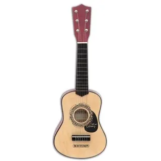 Bontempi Kids Holzgitarre mit 6 Saiten Schwarz 55 cm