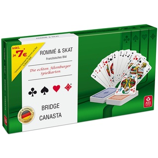 Spielkartenkassette: Skat, Rommé, Bridge, Canaster