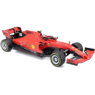 Maisto Tech 82353 - Ferngesteuertes Auto - Ferrari F1 SF90 2019 #16 Leclerc (rot, Maßstab 1:24) - Rot