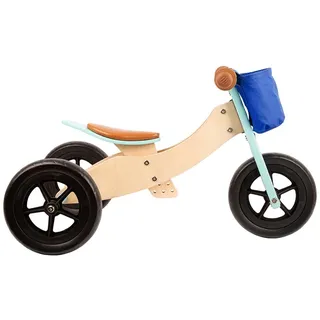 small foot® - Laufrad TRIKE MAXI 2in1 aus Holz in türkis