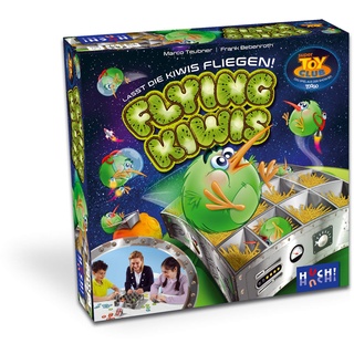 HUCH! | 880963 | Flying Kiwis | Das Spiel aus dem Super Toy Club | Spaßiges, kurzweiliges Geschicklichkeitsspiel für Kinder | Familienspiel | für 2 bis 4 Spieler ab 5 Jahren | Lasst die Kiwis fliegen!