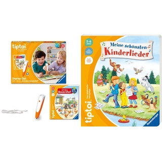 Ravensburger tiptoi Starter-Set 00114 - Stift und Bauernhof-Buch - Lernsystem für Kinder ab 4 Jahren & tiptoi® Meine schönsten Kinderlieder