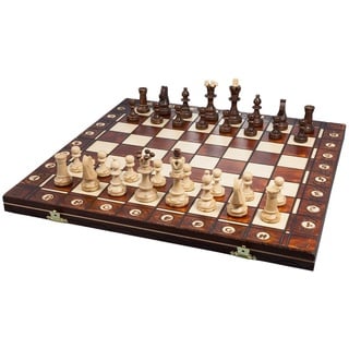 Chess Senator Brettspiel, faltbar, 40,6 cm, Braun