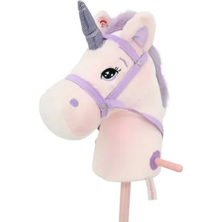 Sweety Toys 10547 Einhorn Steckenpferd Pink Rosa mit Funktion Gewieher und Galoppgeräusch