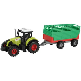 Toi-Toys - Traktor mit Anhänger mit Transportanhänger