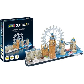 Revell 3D Puzzle 00140 I I 107 Teile I 4 Stunden Bauspaß für Jung Alt I ab 10 Jahren I Die historische Skyline von London selber zusammenbauen I Ideale Geschenkidee