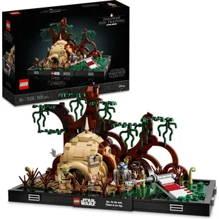 LEGO 75330 Star Wars Jedi Training auf Dagobah – Diorama Set für Erwachsene mit Luke Skywalker, Yoda und R2-D2-Figuren sowie Luke Skywalkers X-W... - Bunt