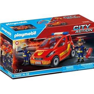 Playmobil® Konstruktions-Spielset Feuerwehr Kleinwagen (71035), City-Action, (27 St), Made in Germany bunt