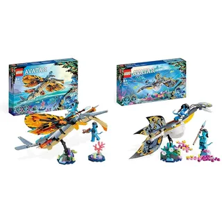 LEGO 75576 Avatar Skimwing Abenteuer, 2022 Filmset-Sammlerstück mit Tierfiguren & 75575 Avatar Entdeckung des Ilu, The Way of Water baubares Spielzeug mit Unterwasser-Figur,ab 8 Jahren