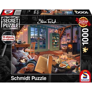 Schmidt Spiele Puzzle 1000 Teile Schmidt Spiele Secret Puzzle Steve Read Im Ferienhaus 59655, 1000 Puzzleteile