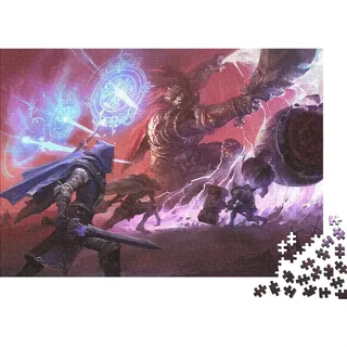 Puzzle 1000 Teile Elden Ring,Game Characters Puzzles Für Erwachsene Jugendliche,unmögliches Puzzle Spielzeug,buntes Fliesenspiel,Geschicklichkeitsspiel Für Die Familie Geschenke 1000pcs (75x50cm)